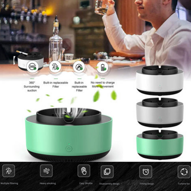 "PuriSmokeAshTray™ : Your Stylish Air-Purifying Ashtray Portable for car / home