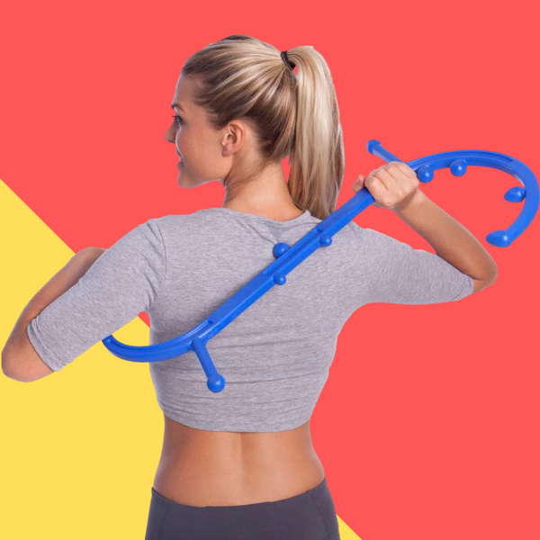 Self-massager with therapeutic hook